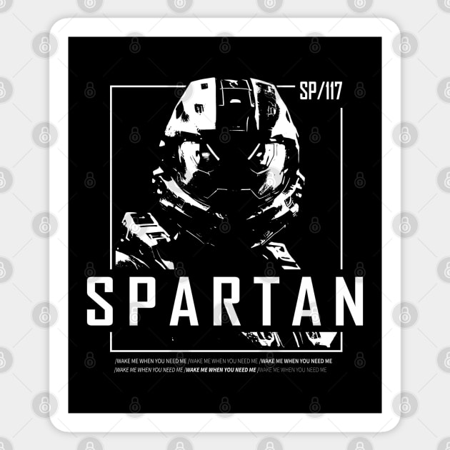 Halo game quotes - Master chief - Spartan 117 - Stencil #1 Sticker by trino21